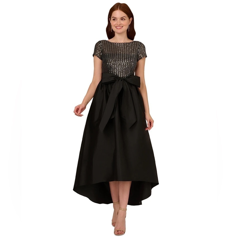 Adrianna Papell Women's Sequin High-Low Dress